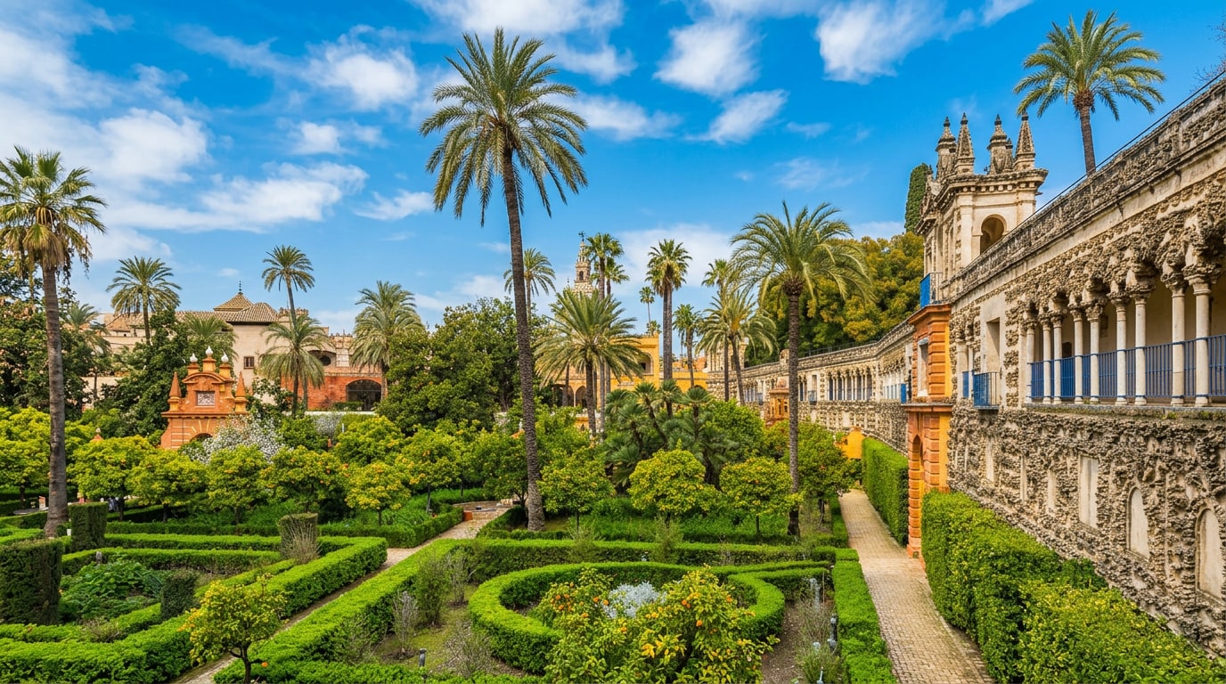 Royal Alcázar gardens in Seville