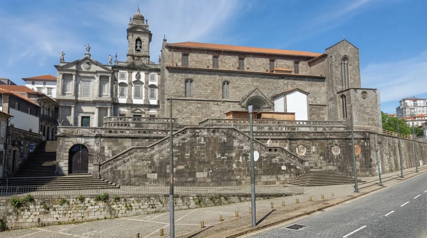 Exterior of Igreja de São Francisco, Porto's Gothic church with its ornate Baroque façade