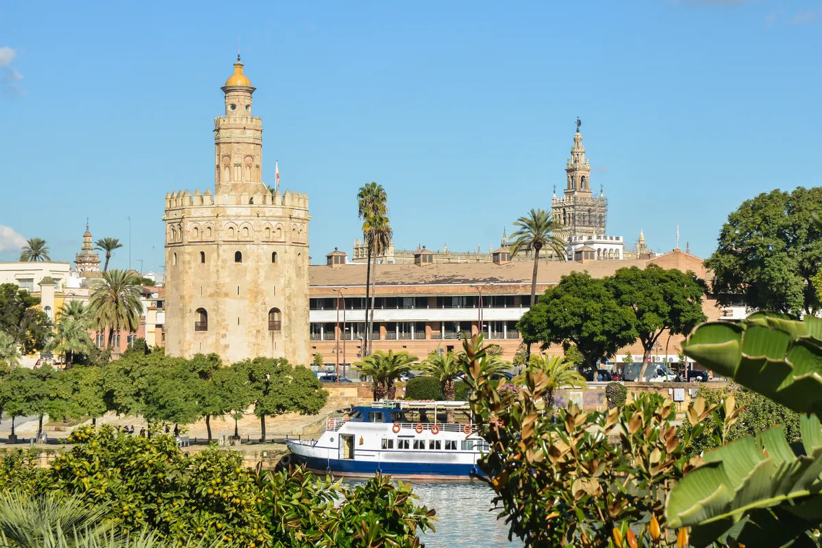 Torre del Oro beside the Guadalquivir River in Seville