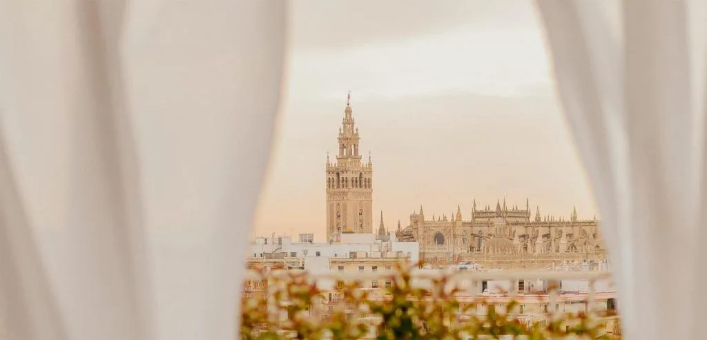Hotel Colón Gran Meliá Seville rooftop view toward the Giralda
