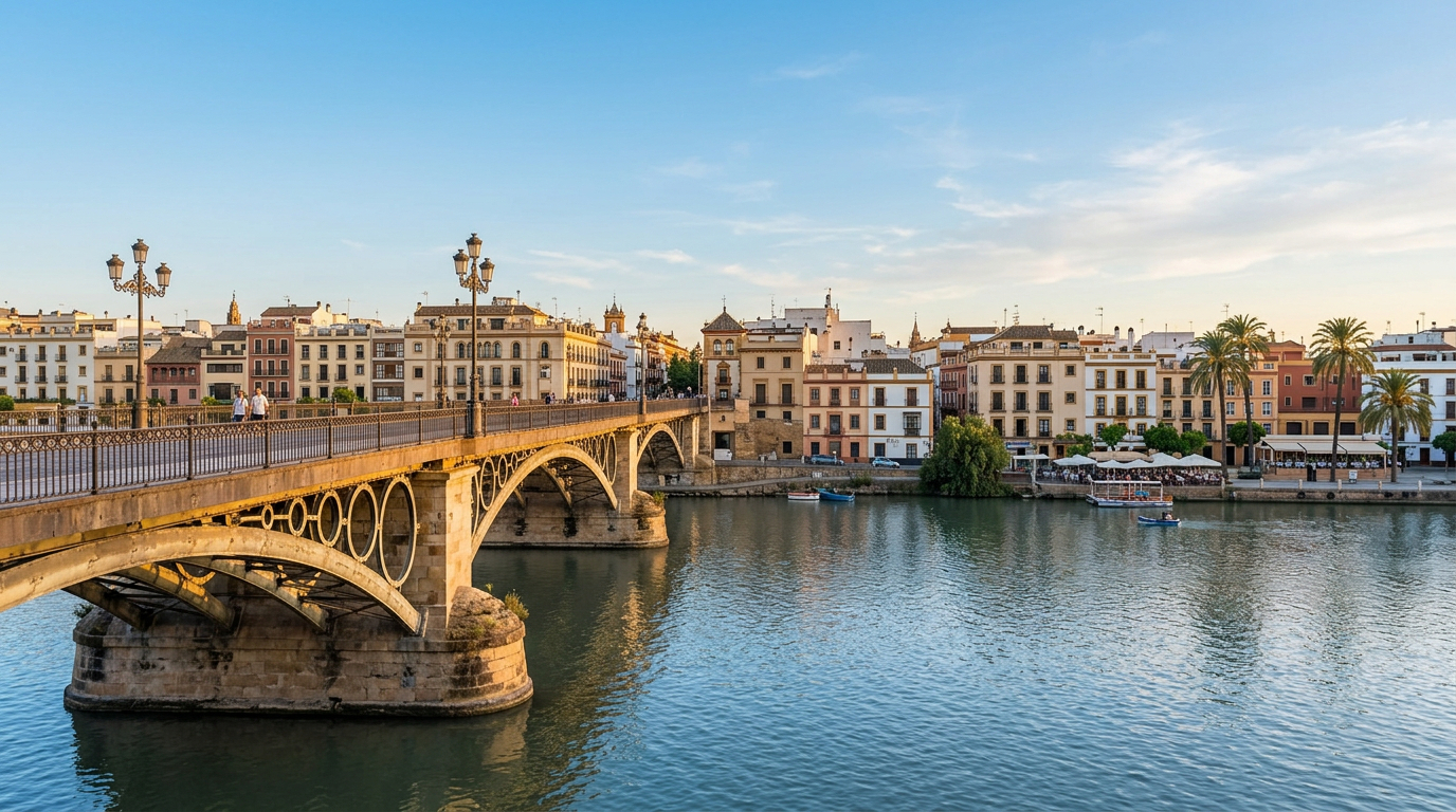 Puente de Triana over the Guadalquivir River in Seville
